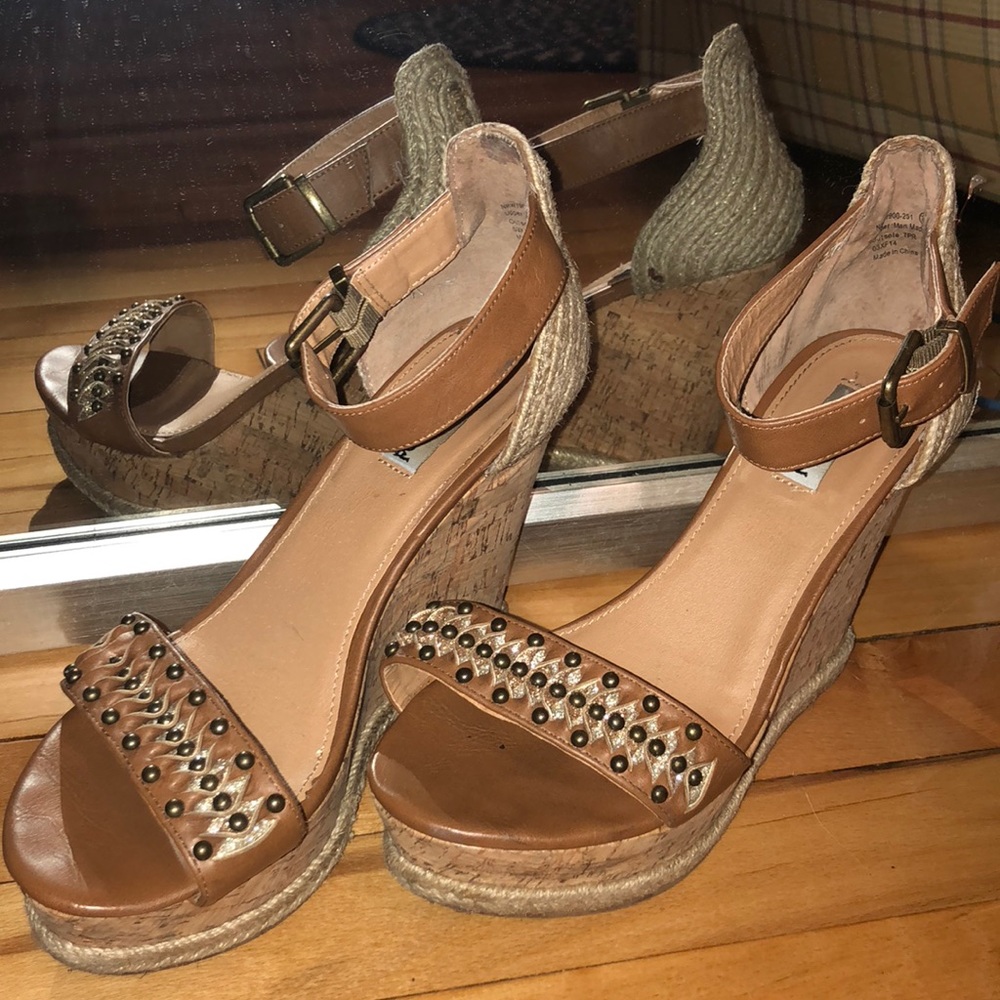“Not Rated” Strappy Wedge Sandle Heels from Buckle